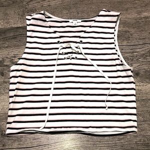 Ardene Lace Up Crop Top